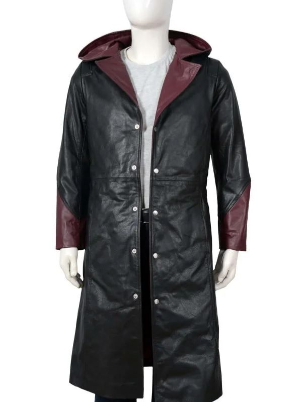 Men’s Trench Coat Real Genuine Leather