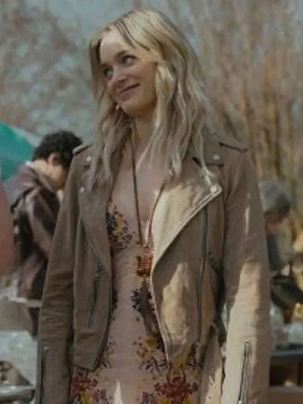 Outerwear Trends Bella Heathcote Tulsa King S03 Brown Suede Jacket