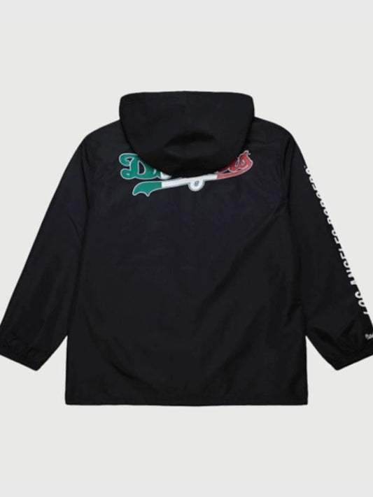 Outerwear Trends Black Dodgers Coaches Hooded Windbreaker Jacket