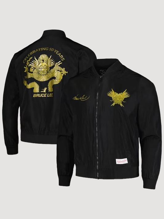 Outerwear Trends Bruce Lee Mitchell & Ness Celebrating 50 Years Bomber Jacket