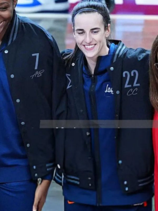 Outerwear Trends Caitlin Clark 2025 Indiana Fever All-Stars Bomber Jacket