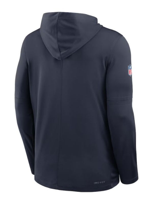Outerwear Trends Chicago Bear Sideline Performance Long Sleeve Hoodie T-Shirt