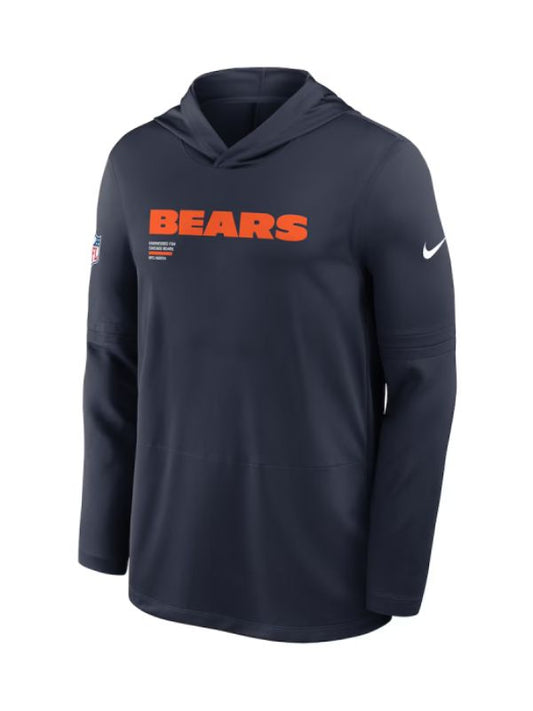 Outerwear Trends Chicago Bear Sideline Performance Long Sleeve Hoodie T-Shirt
