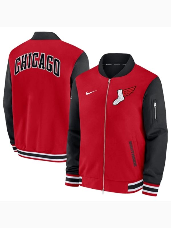 Outerwear Trends Chicago White Sox City Connect Bomber Jacket