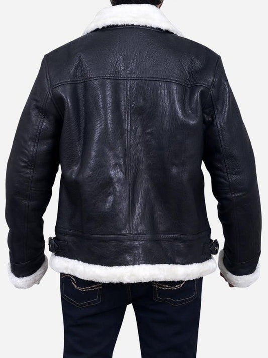 Outerwear Trends Dalton Black B3 Bomber Leather Jacket for Men