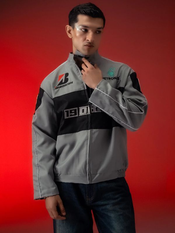 Outerwear Trends Drift Grey Racer Jacket