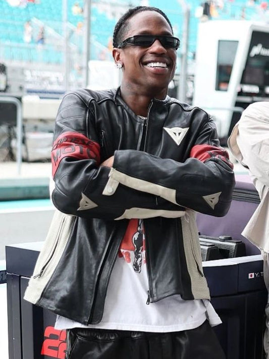 Outerwear Trends F1 Grand Prix Of Miami Travis Scott Leather Jacket
