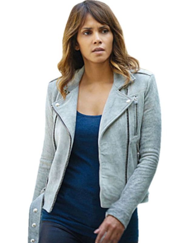 Outerwear Trends Halle Berry Extant Biker Leather Jacket