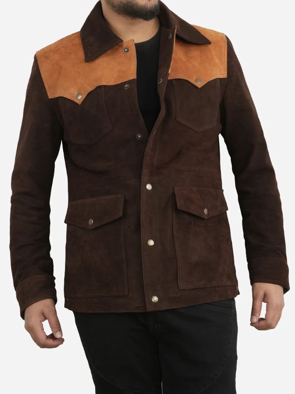 Outerwear Trends Jonathan Brown Suede Cowboy Leather Jacket