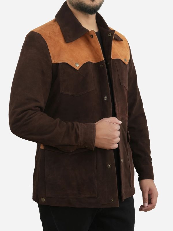 Outerwear Trends Jonathan Brown Suede Cowboy Leather Jacket
