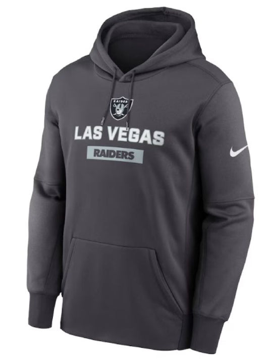 Outerwear Trends Las Vegas Raiders Nike Anthracite Toss Sweep Performance Hoodie