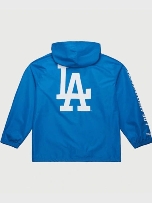 Outerwear Trends Los Angeles Dodgers Coaches Hooded Windbreaker Jacket