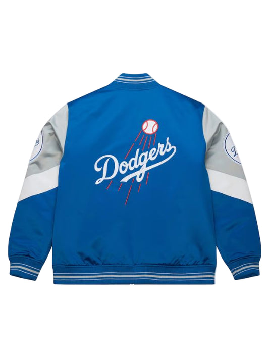 Outerwear Trends Los Angeles Dodgers Throwback Heavyweight Satin Jacket
