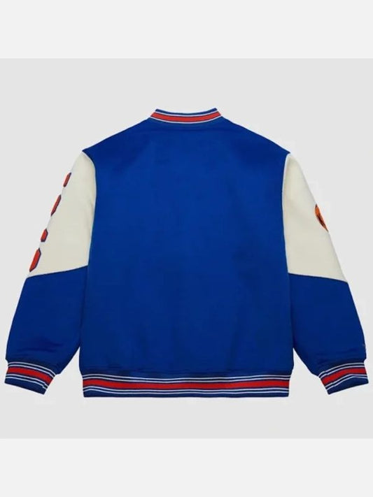 Outerwear Trends Mitchell & Ness Knicks Team History Varsity Jacket