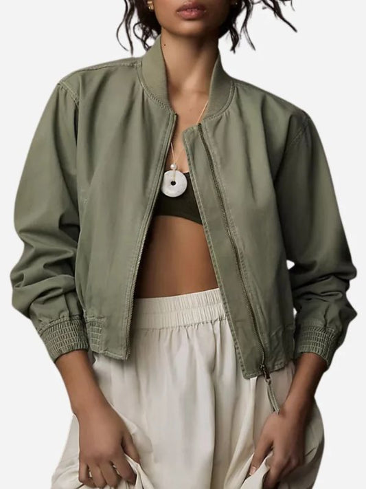 Outerwear Trends Motorheads S01 Alicia Whitaker Green Bomber Jacket