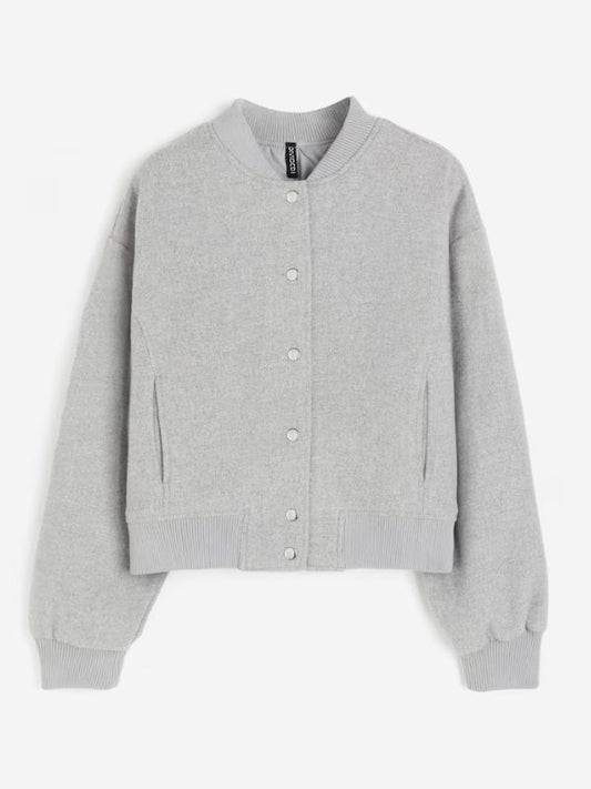 Outerwear Trends Motorheads S01 Mia Healey Grey Bomber Jacket