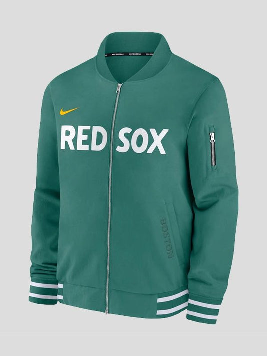 Outerwear Trends Nike Boston Red Sox City Connect Bomber Jacket