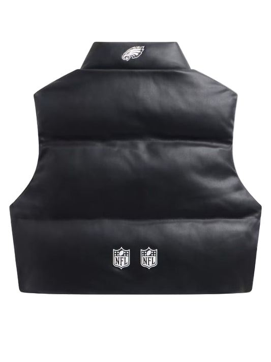 Outerwear Trends Philadelphia Eagles Off Season x NFL Leather Puffer Vest