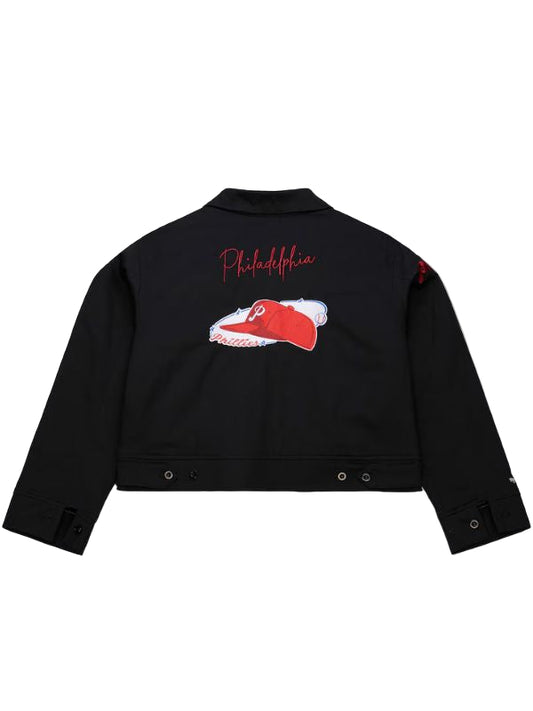 Outerwear Trends Philadelphia Phillies Cooperstown Mechanic Cropped Jacket