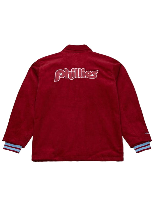 Outerwear Trends Philadelphia Phillies Off the Bus Burgundy Corduroy Jacket