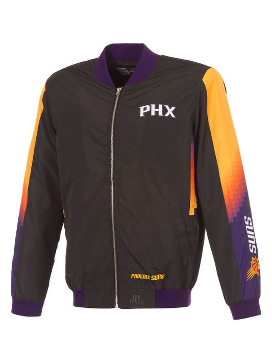 Outerwear Trends Phoenix Suns JH Design Black Bomber Jacket