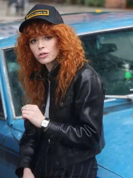 Outerwear Trends Poker Face 2025 Natasha Lyonne Leather Jacket