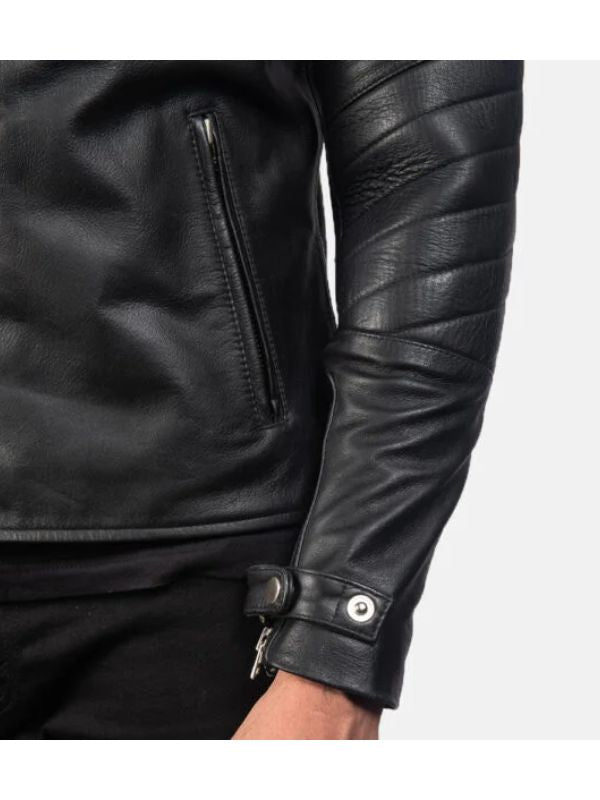 Outerwear Trends Raiden Black Leather Biker Jacket