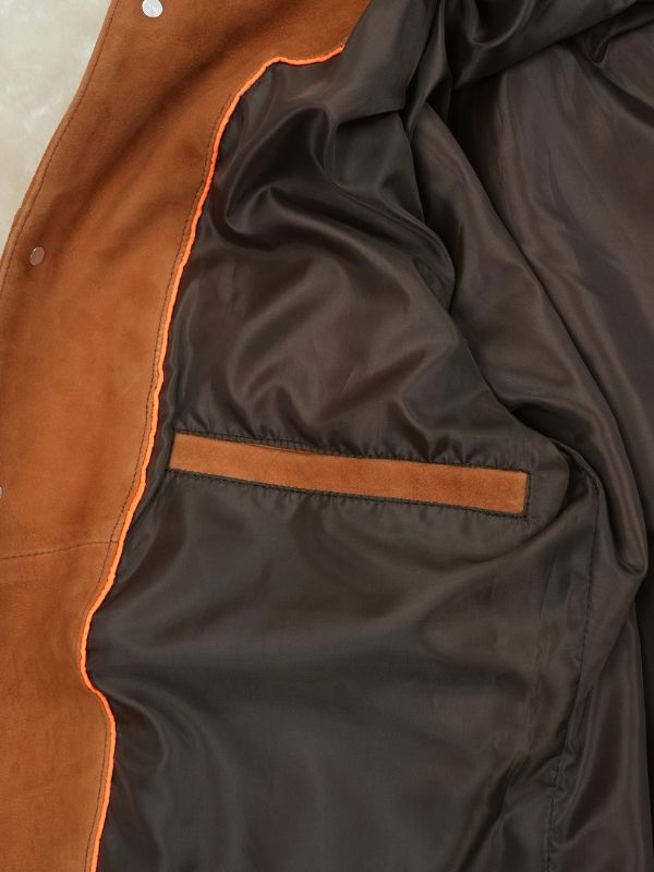 Outerwear Trends Ricardo Brown Leather Suede Trucker Jacket