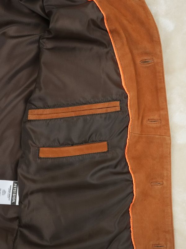 Outerwear Trends Ricardo Brown Leather Suede Trucker Jacket