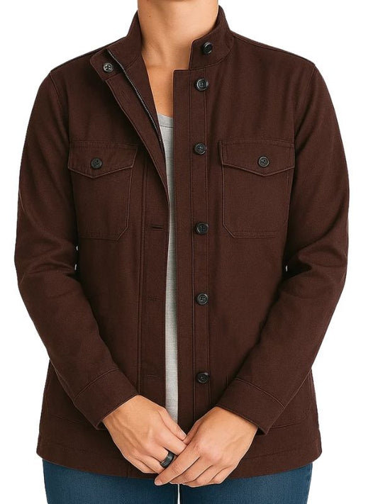 Outerwear Trends Rosemarie Dewitt Untamed Cotton Jacket