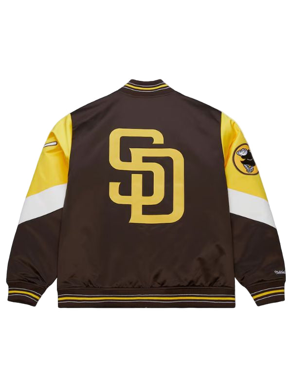 Outerwear Trends San Diego Padres Throwback Heavyweight Satin Jacket