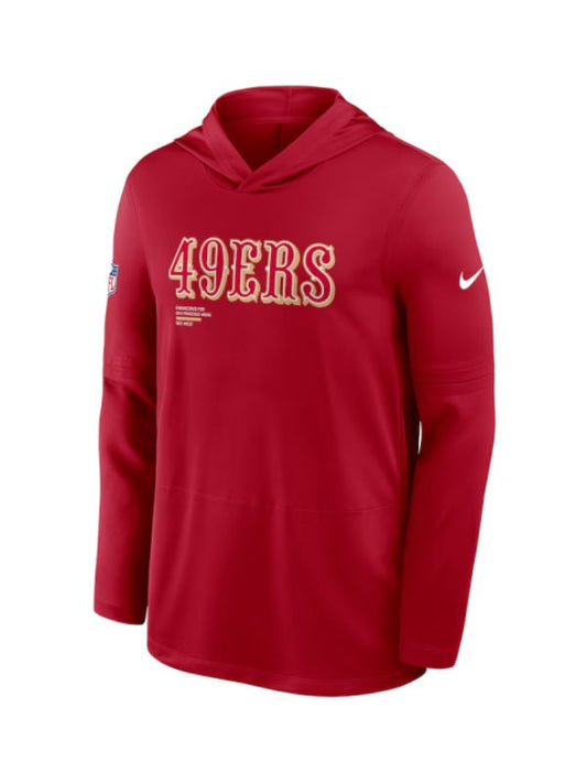 Outerwear Trends San Francisco 49ers Sideline Performance Long Sleeve Hoodie T-Shirt