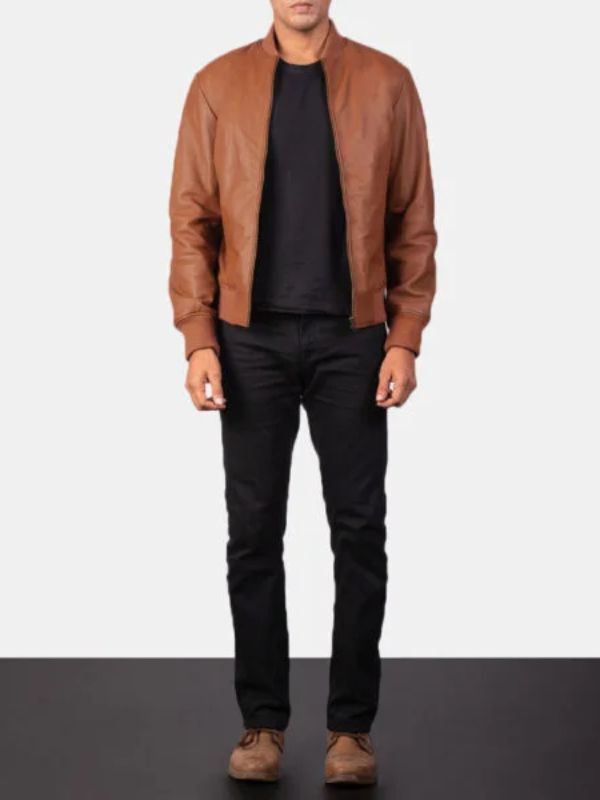 Outerwear Trends Shane Brown Leather Bomber Jacket