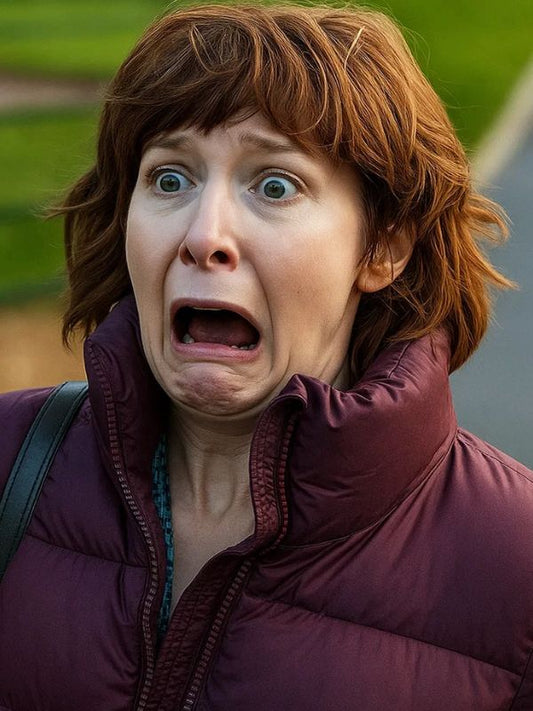 Outerwear Trends Such Brave Girls 2025 Louise Brealey Purple Jacket