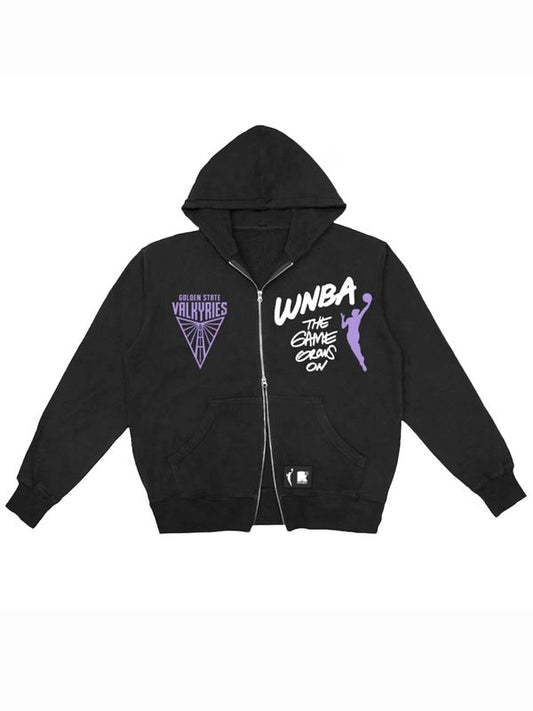 Outerwear Trends Unisex round21 Black Golden State Valkyries Double-Zip Hoodie