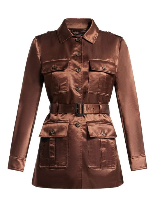 Outerwear Trends Wednesday S02 Billie Piper Brown Jacket