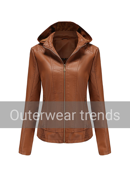 Biker Moto Racer Shearling Brown Leather Jacket
