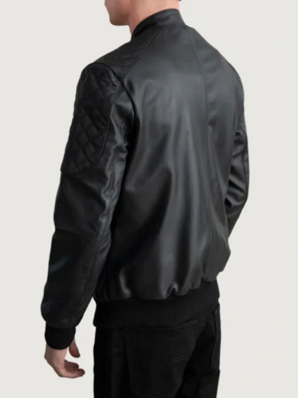 Black Leather Bomber Jackets