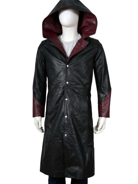 Leather Trench Coat Mens