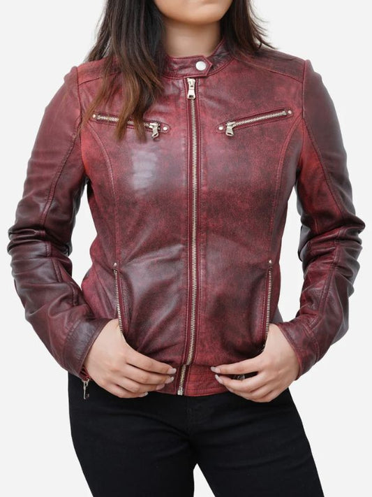 Maroon Leather Jackets for Men & Women in Real Leather