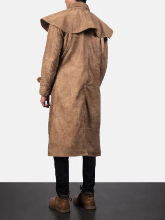 Maverick Brown Leather Duster