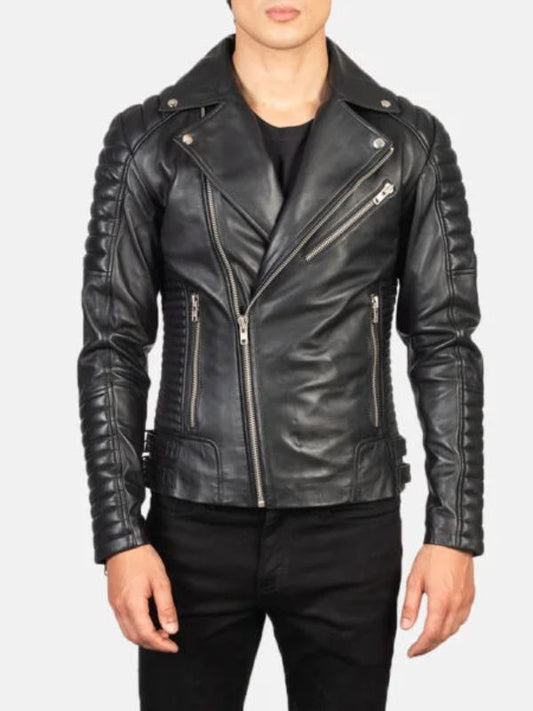 Men's Armand Black Leather Biker Jacket