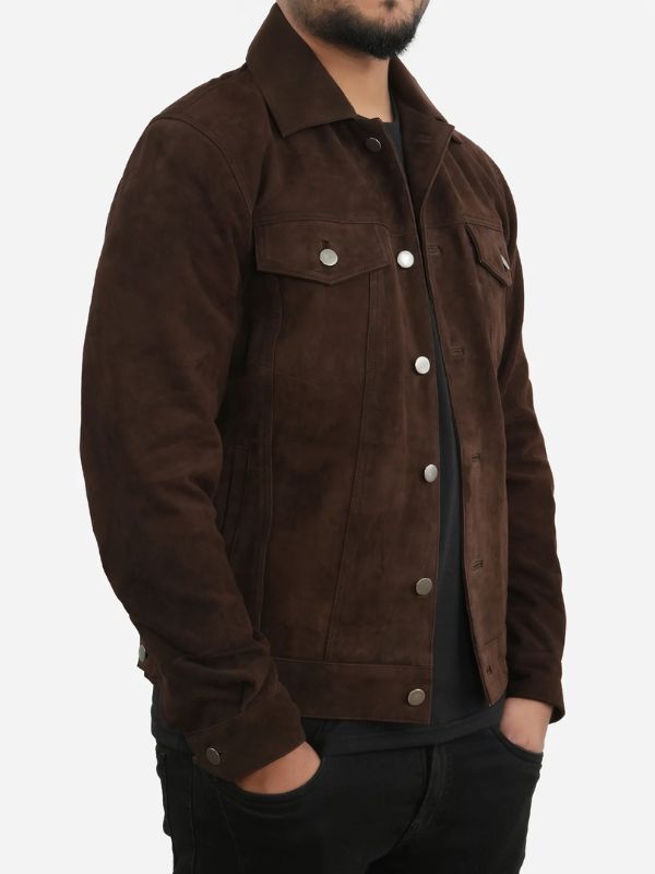 Outerwear Trends Alexander Dark Brown Suede Leather Jacket