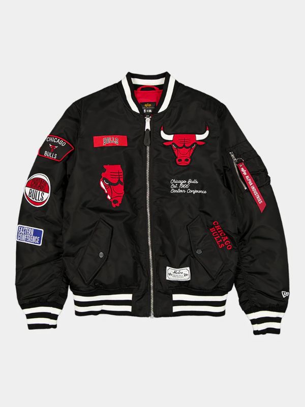 Outerwear Trends Alpha Industries Chicago Bulls MA-1 Bomber Jacket