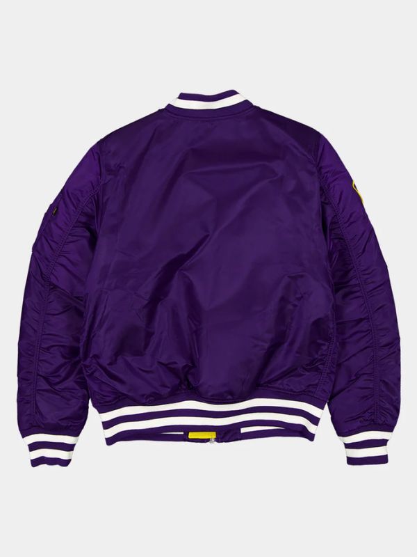 Outerwear Trends Alpha Industries Los Angeles Lakers MA-1 Bomber Jacket