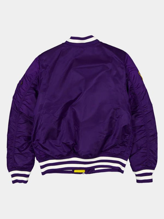 Outerwear Trends Alpha Industries Los Angeles Lakers MA-1 Bomber Jacket