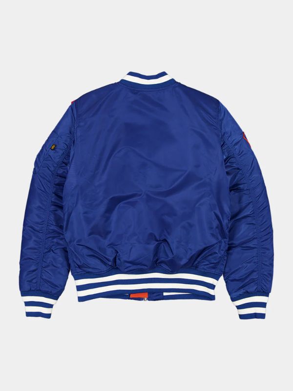 Outerwear Trends Alpha Industries New York Knicks MA-1 Bomber Jacket