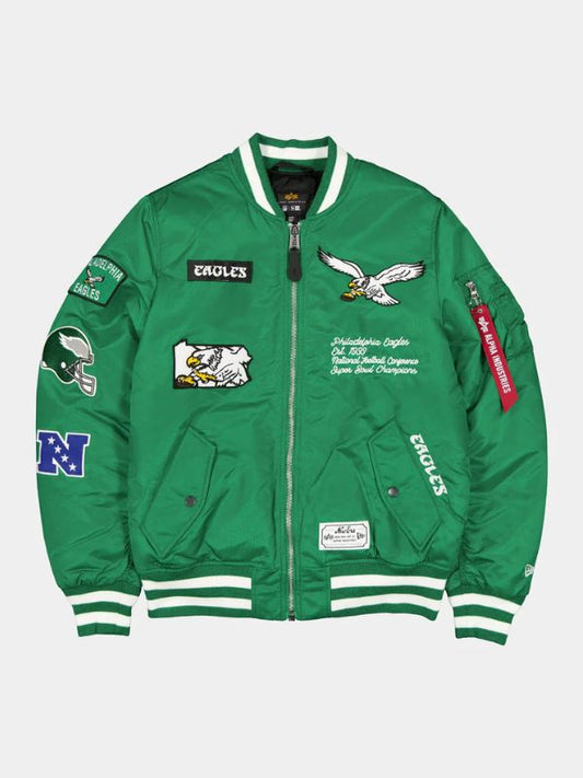 Outerwear Trends Alpha Industries Philadelphia Eagles MA-1 Bomber Jacket