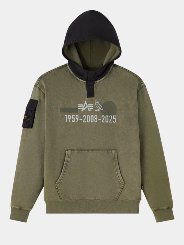 Outerwear Trends ALPHA x OVO Garment Dye Hoodie