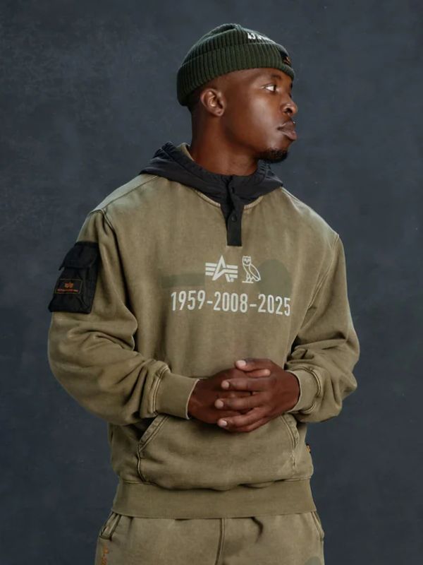 Outerwear Trends ALPHA x OVO Garment Dye Hoodie